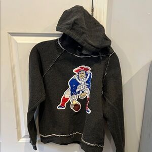 Gray Hoodie with Football Graphic